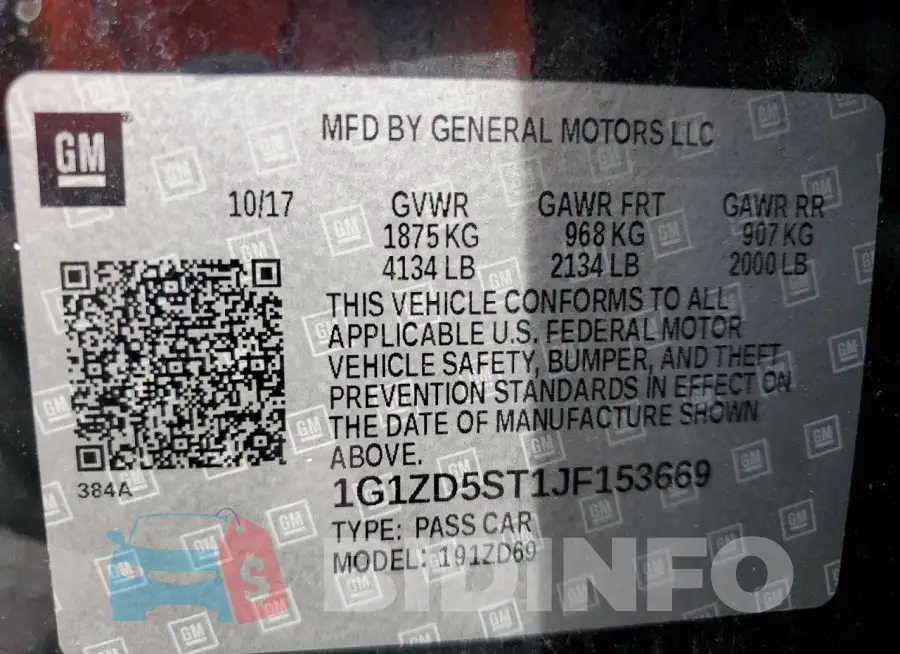 1G1ZD5ST1JF153669 Photo# 12