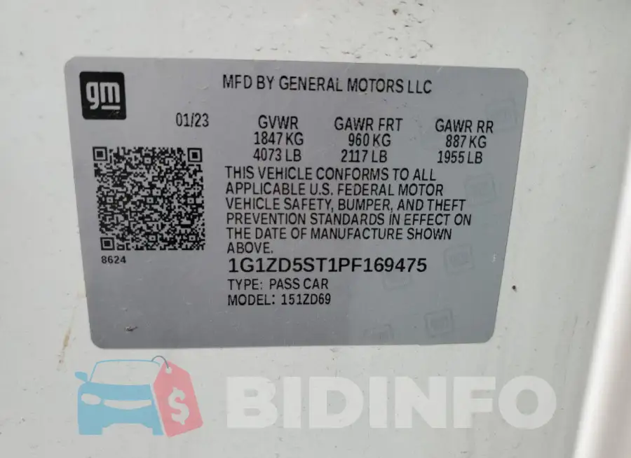 1G1ZD5ST1PF169475 Photo# 12