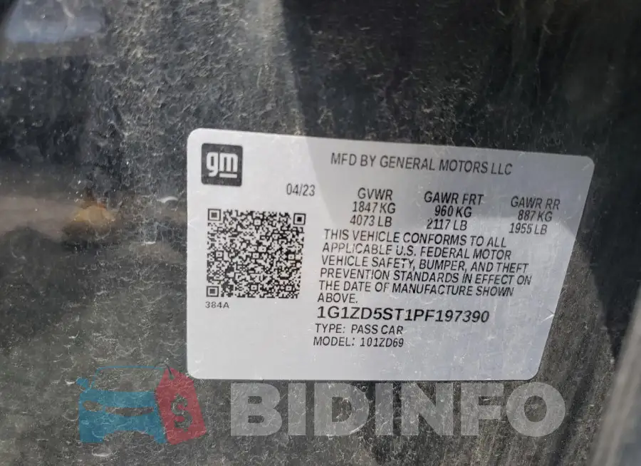 1G1ZD5ST1PF197390 Photo# 13