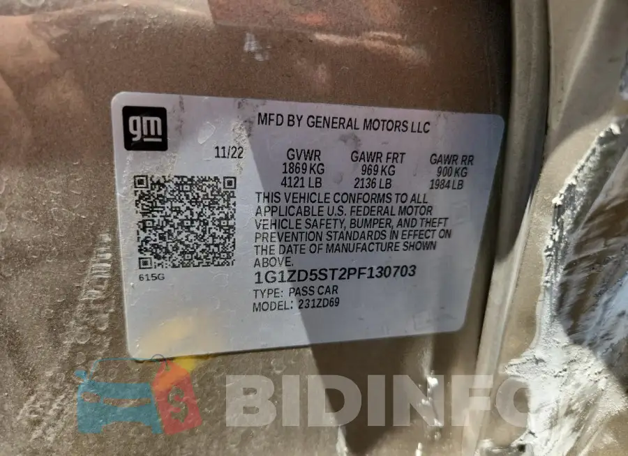 1G1ZD5ST2PF130703 Photo# 12