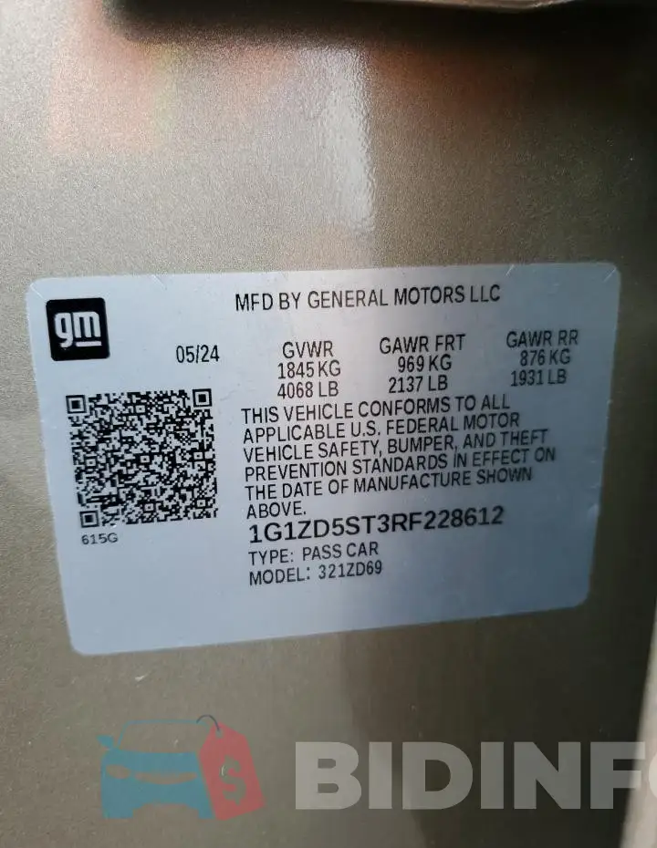 1G1ZD5ST3RF228612 Photo# 12