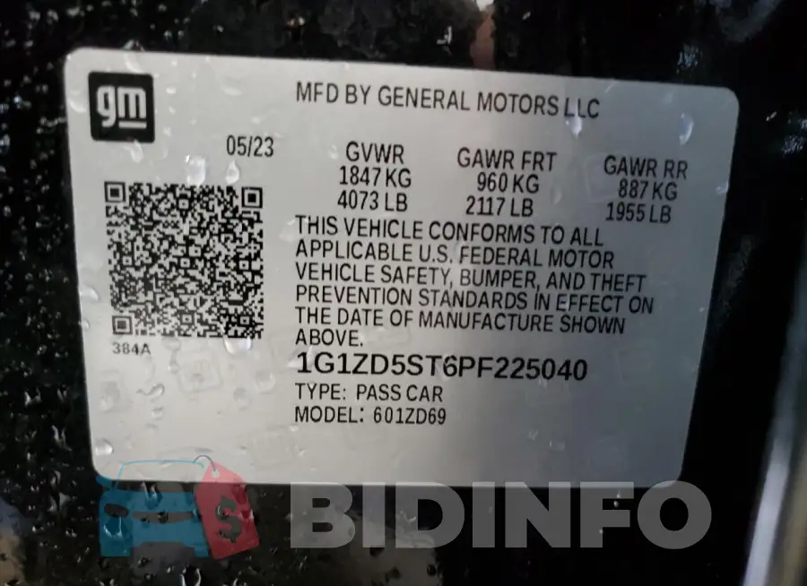 1G1ZD5ST6PF225040 Photo# 12