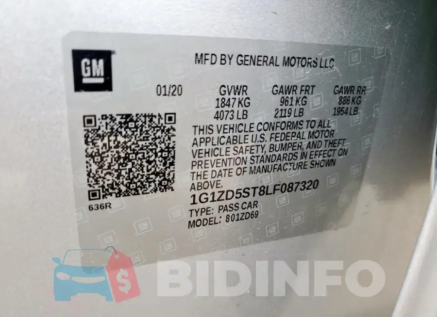 1G1ZD5ST8LF087320 Photo# 12