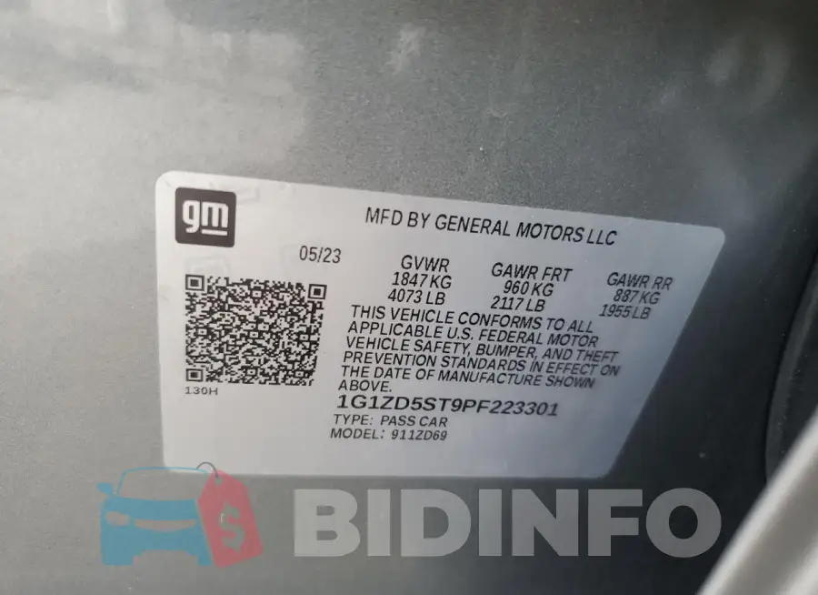 1G1ZD5ST9PF223301 Photo# 13