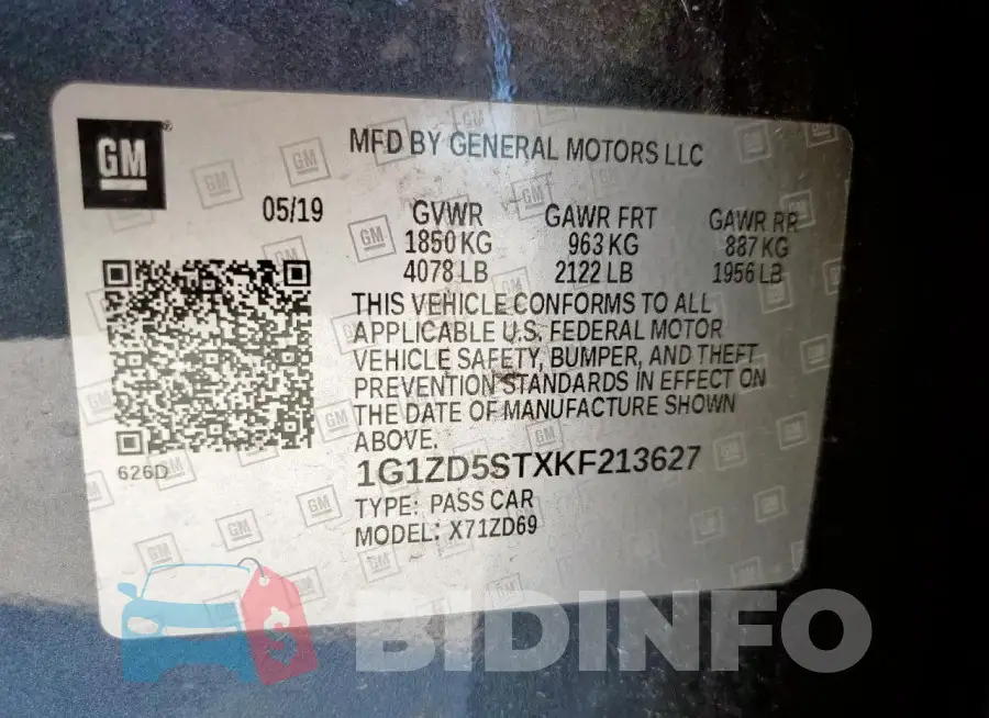 1G1ZD5STXKF213627 Photo# 12