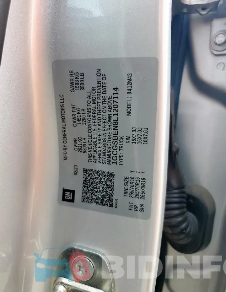 1GCGSBEN8L1207114 Photo# 12