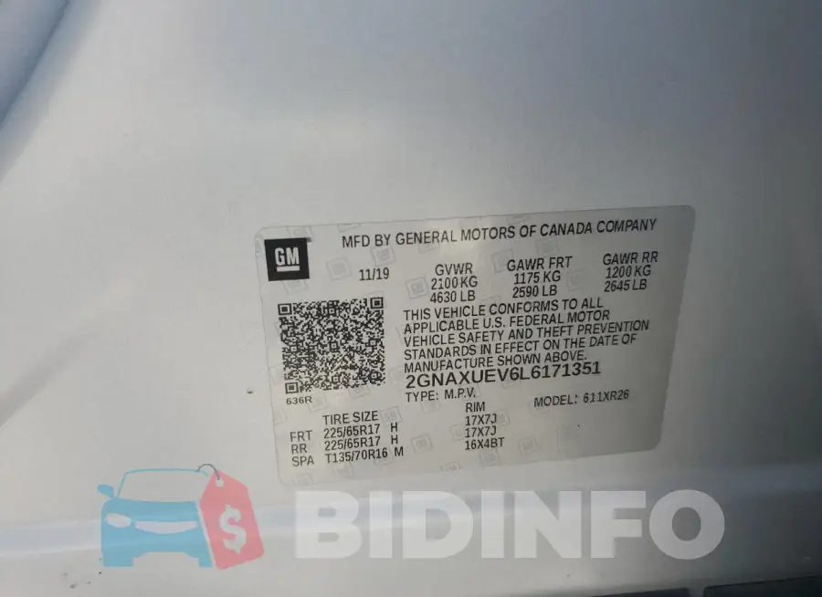 2GNAXUEV6L6171351 Photo# 14