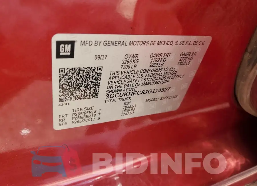 3GCUKREC8JG174527 Photo# 12