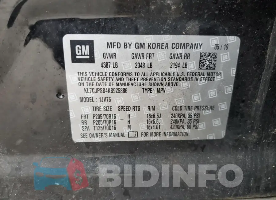 KL7CJPSB4KB925886 Photo# 12