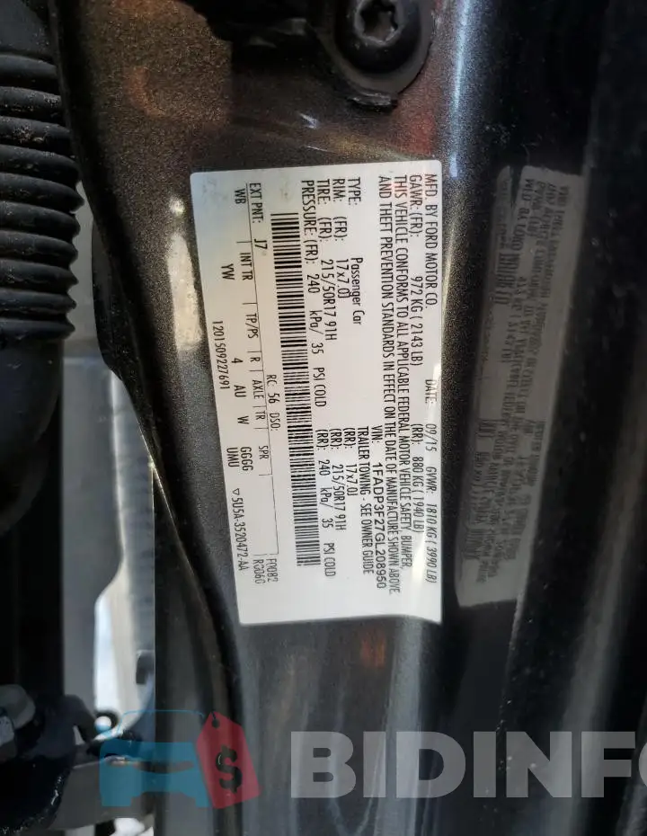 1FADP3F27GL208950 Photo# 12