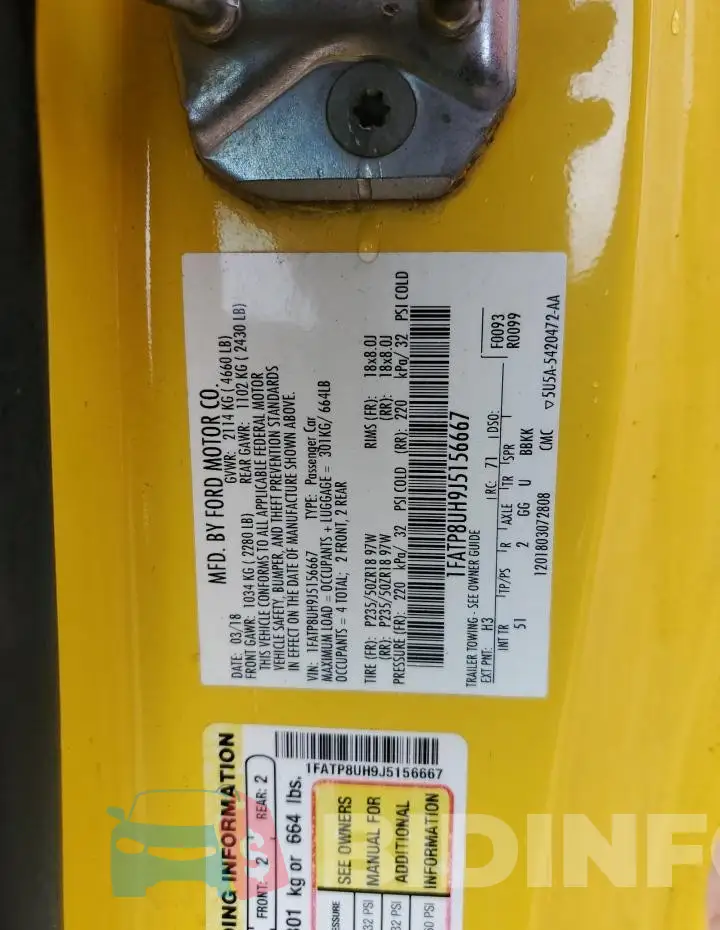 1FATP8UH9J5156667 Photo# 12