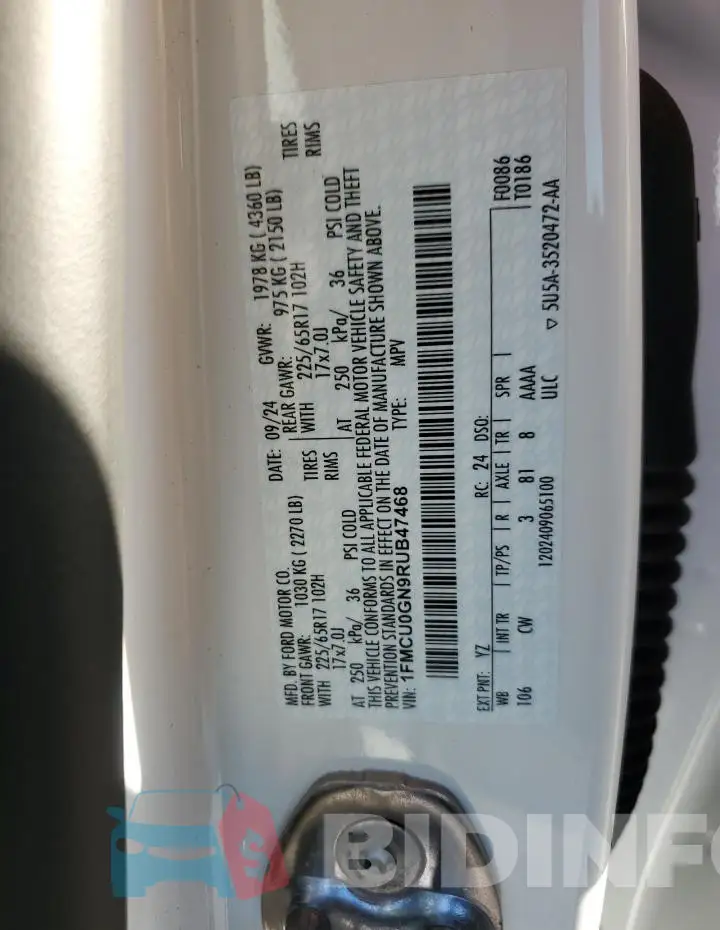 1FMCU0GN9RUB47468 Photo# 13