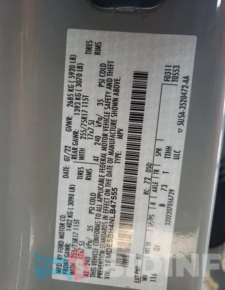1FMDE5BH4NLB47555 Photo# 13