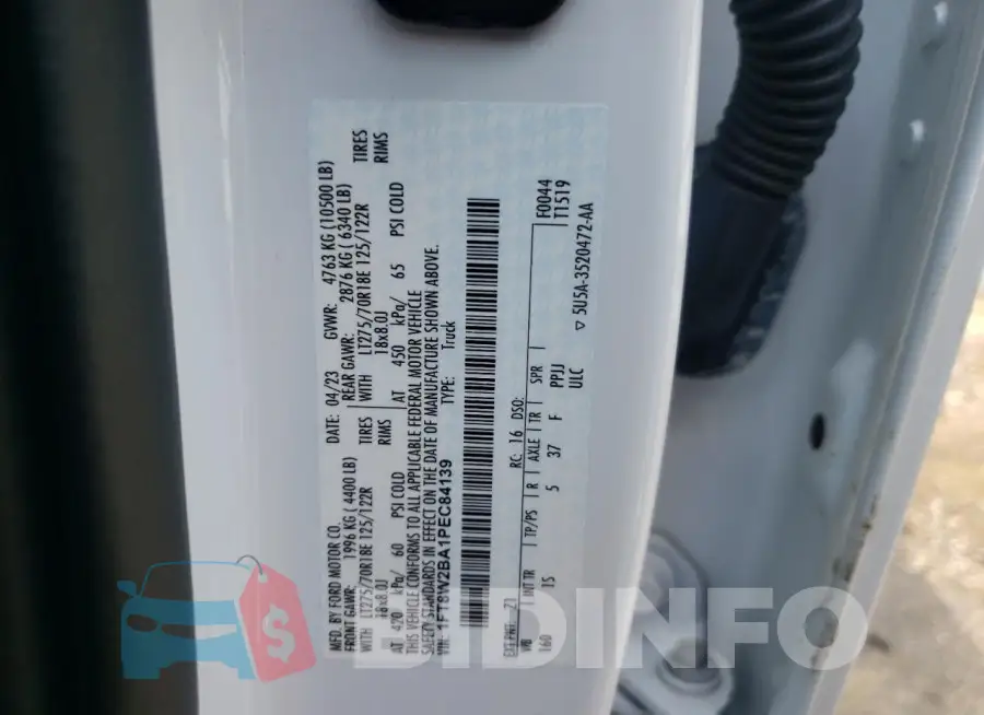 1FT8W2BA1PEC84139 Photo# 13