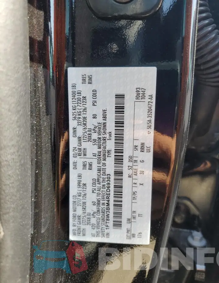 1FT8W3BM4RED69303 Photo# 12