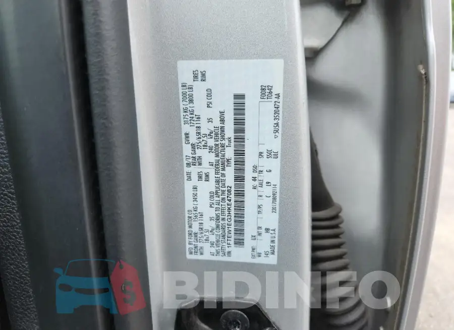 1FTEW1EG3HKE47082 Photo# 13