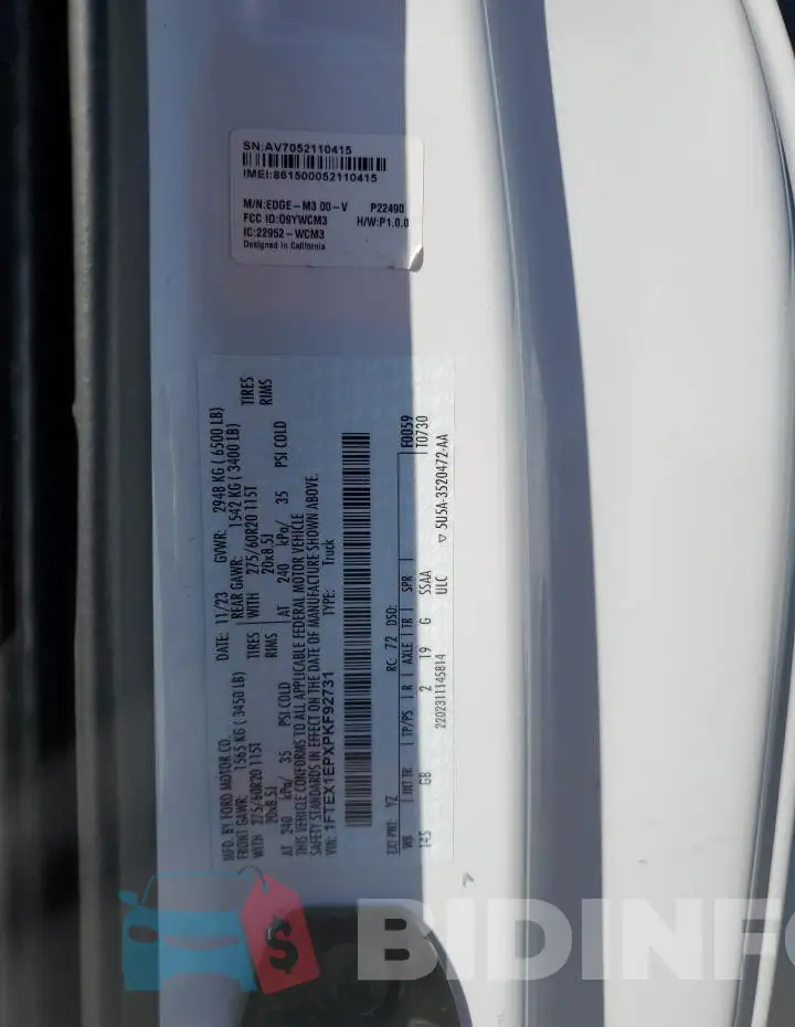 1FTEX1EPXPKF92731 Photo# 13