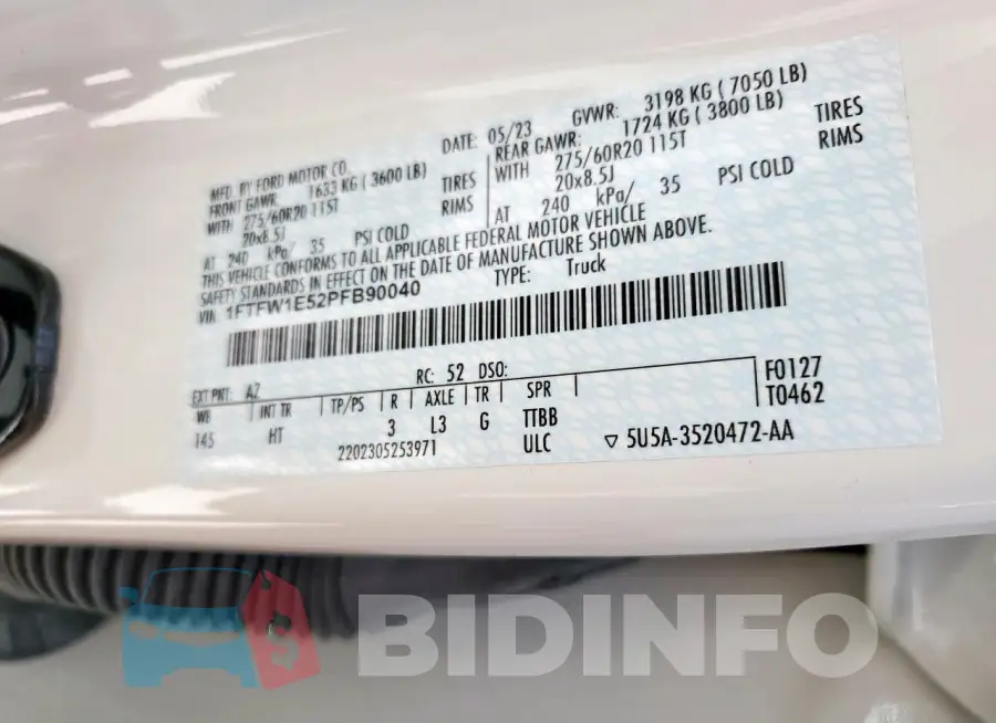 1FTFW1E52PFB90040 Photo# 12