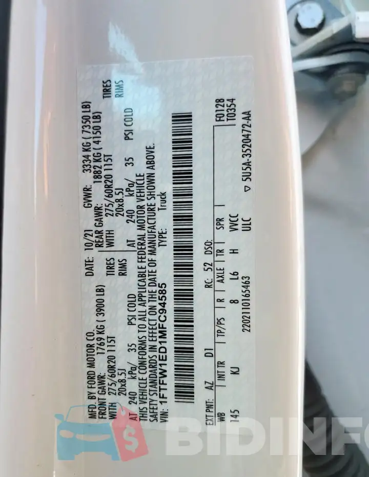 1FTFW1ED1MFC94585 Photo# 12
