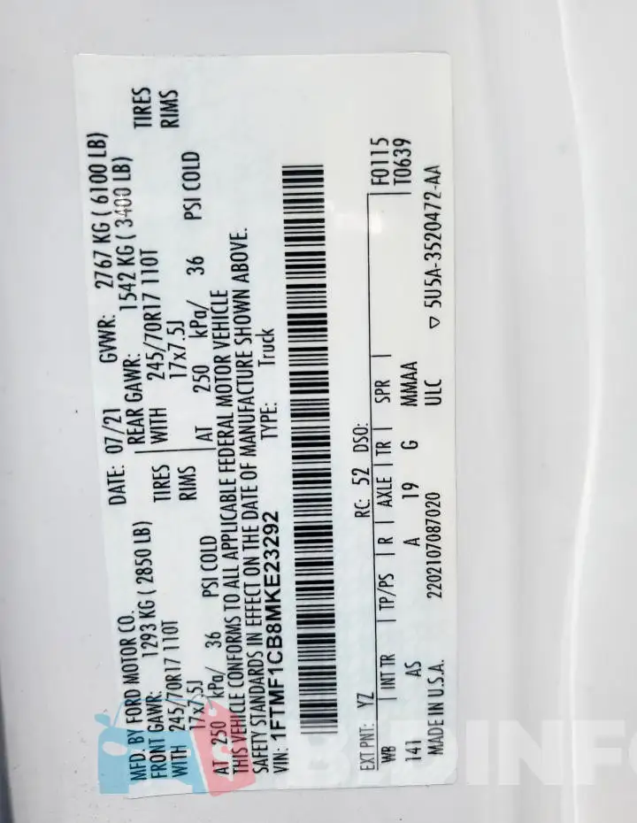 1FTMF1CB8MKE23292 Photo# 12