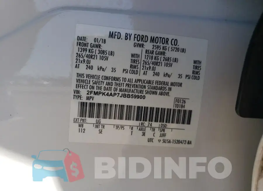 2FMPK4AP7JBB59900 Photo# 12