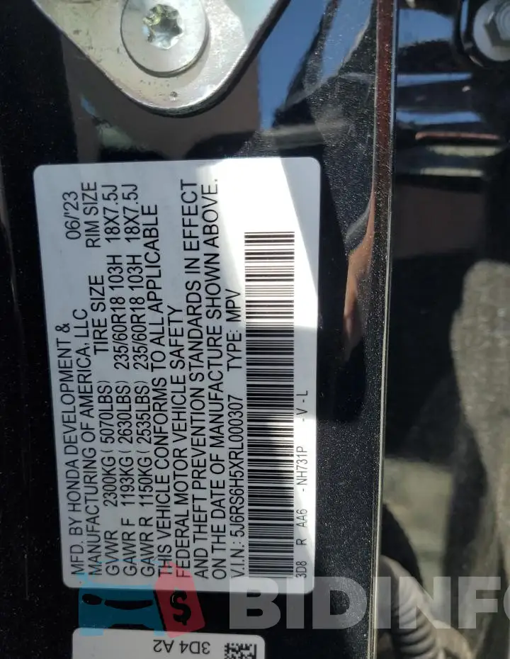 5J6RS6H5XRL000307 Photo# 13