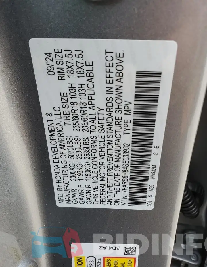 7FARS6H84SE033932 Photo# 13