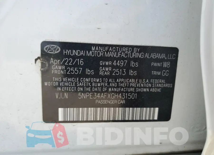 5NPE34AFXGH431501 Photo# 12