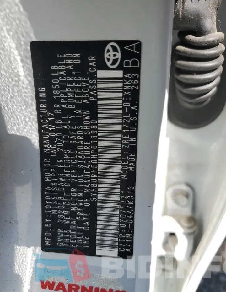 5YFBURHE0HP638980 Photo# 12
