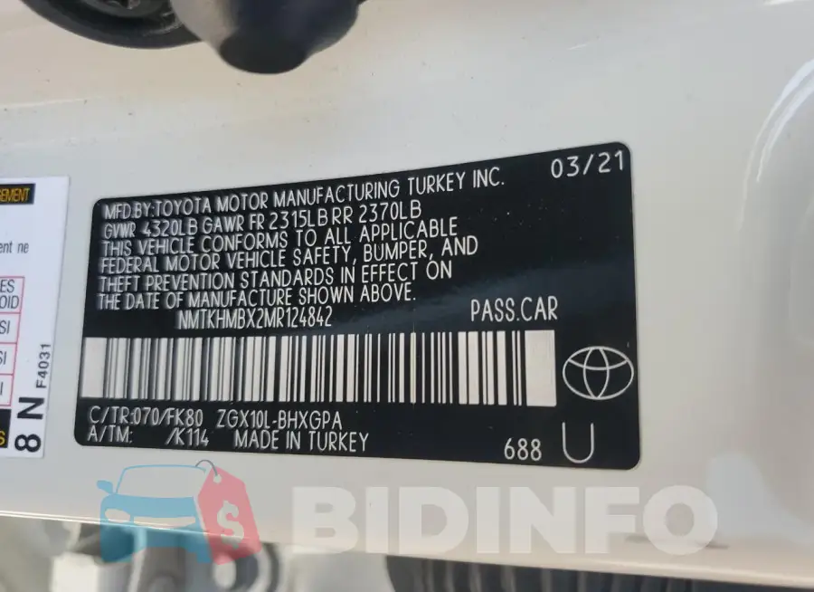NMTKHMBX2MR124842 Photo# 14