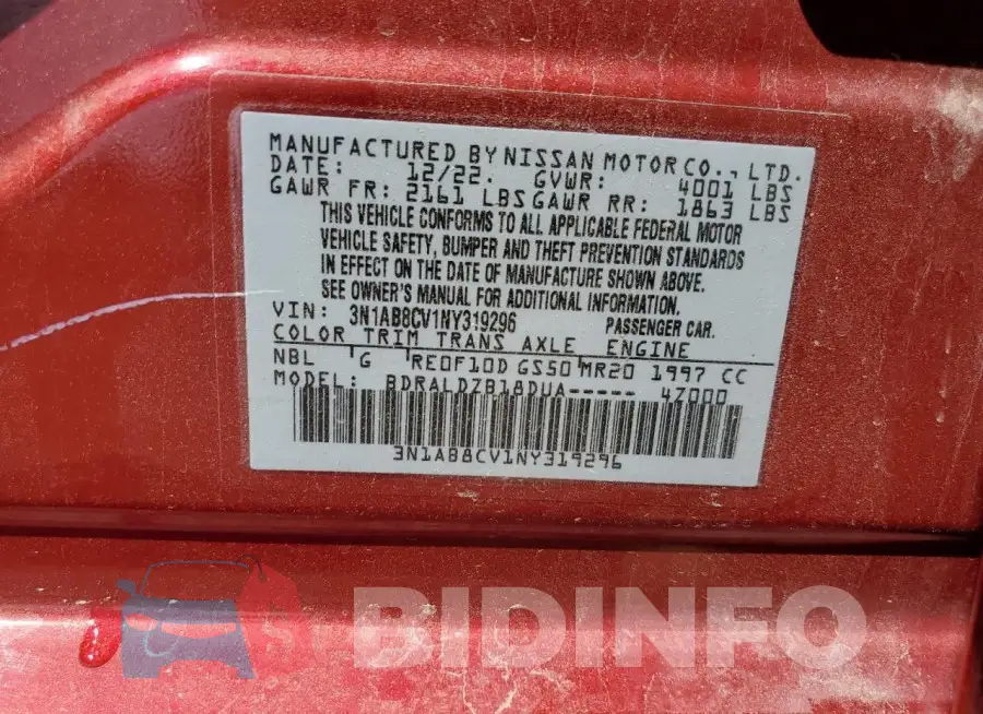 3N1AB8CV1NY319296 Photo# 12