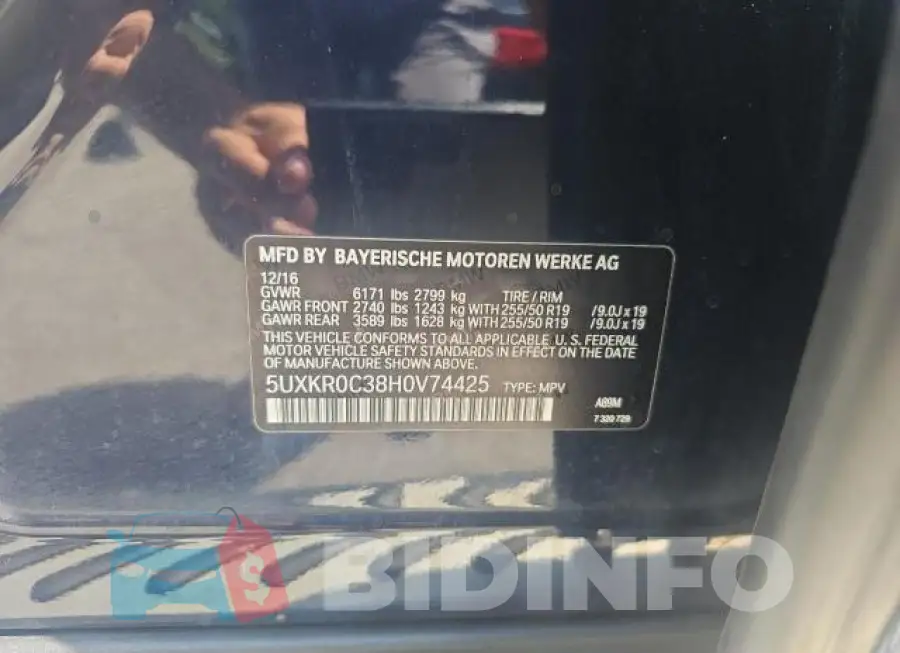 5UXKR0C38H0V74425 Photo# 10
