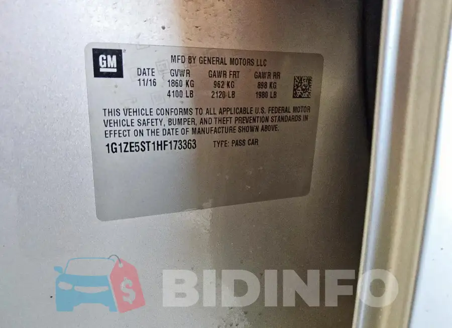 1G1ZE5ST1HF173363 Photo# 12