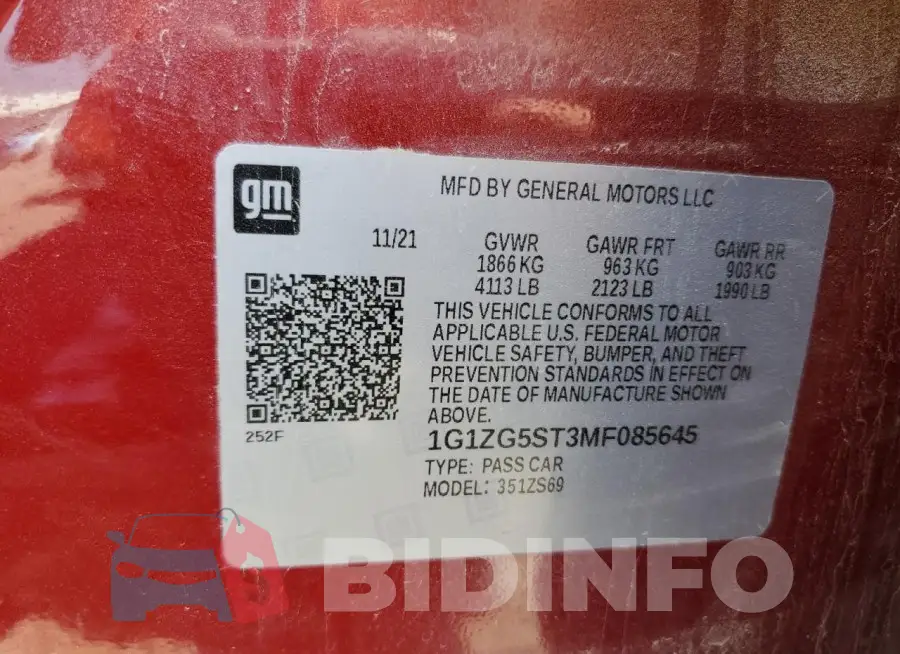 1G1ZG5ST3MF085645 Photo# 12