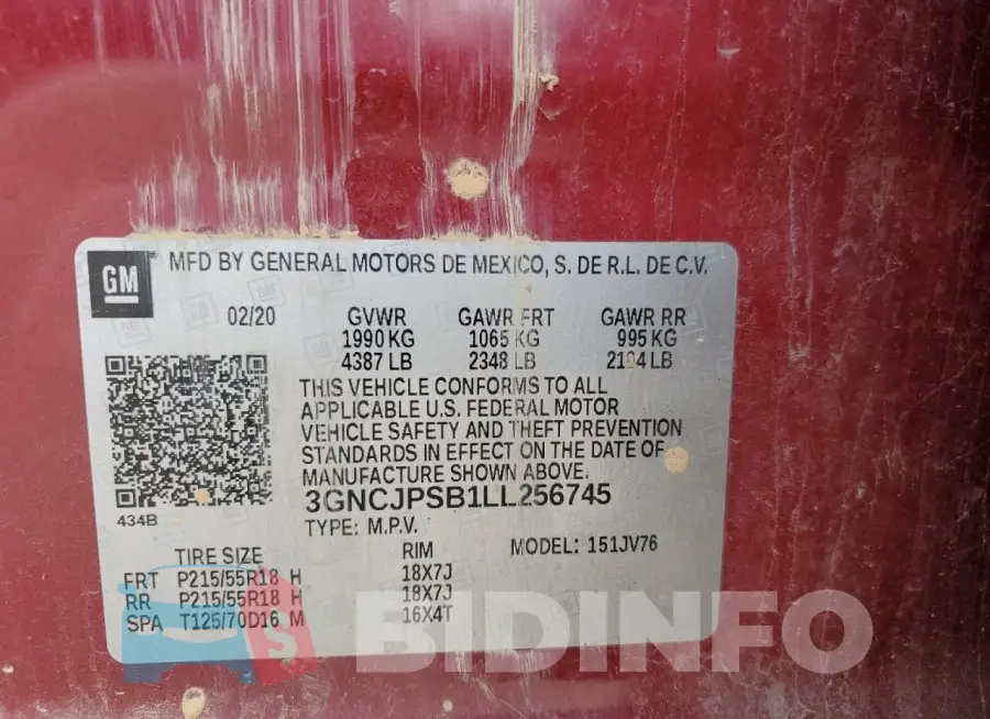 3GNCJPSB1LL256745 Photo# 13