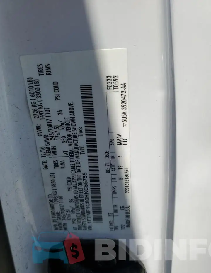 1FTMF1C80HKC55755 Photo# 12