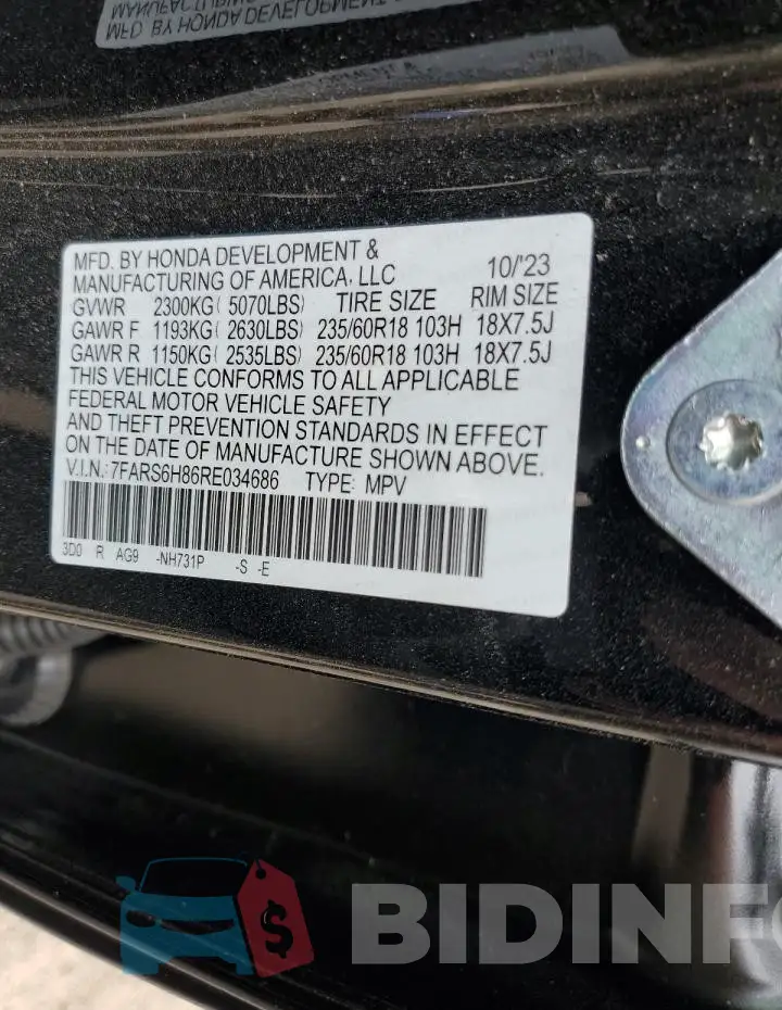 7FARS6H86RE034686 Photo# 14