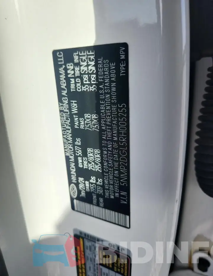 5NMP2DGL5RH005255 Photo# 13
