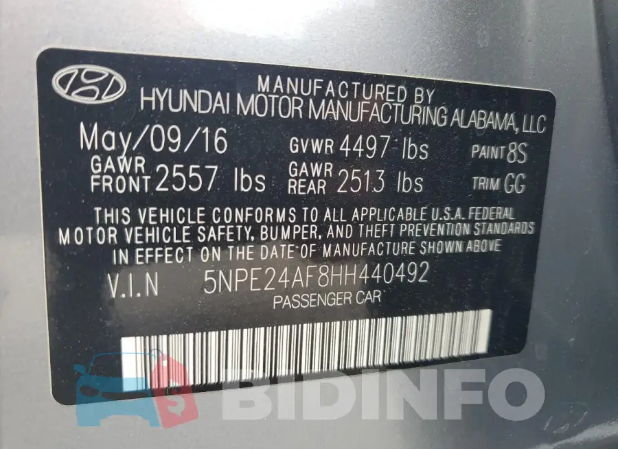 5NPE24AF8HH440492 Photo# 12