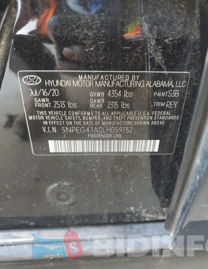 5NPEG4JA0LH059752 Photo# 12