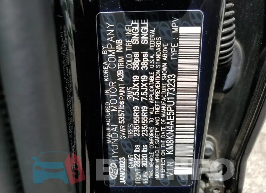 KM8KN4AE5PU173233 Photo# 13