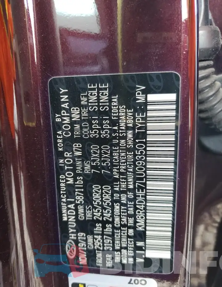 KM8R4DHE7LU093501 Photo# 13