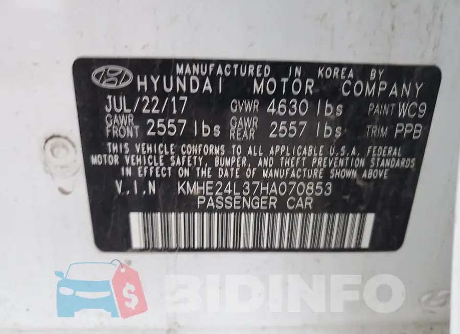 KMHE24L37HA070853 Photo# 12