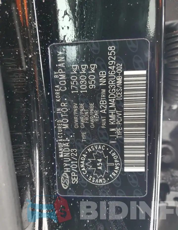 KMHLM4DG3RU649258 Photo# 13