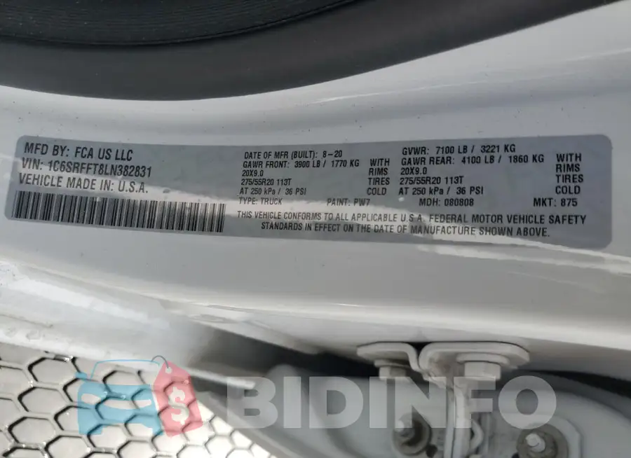 1C6SRFFT8LN382831 Photo# 12