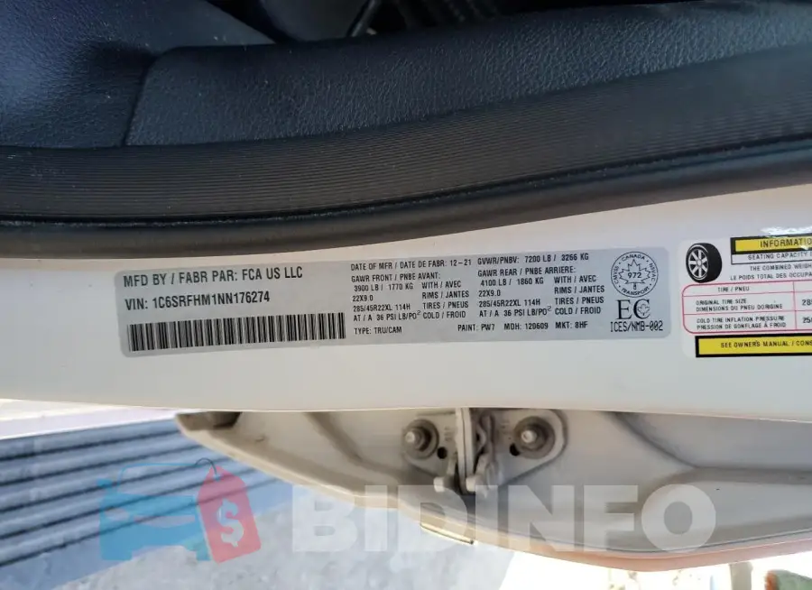 1C6SRFHM1NN176274 Photo# 12