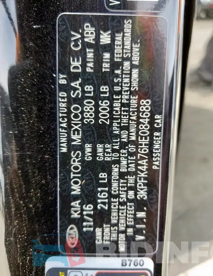 3KPFK4A76HE084688 Photo# 13