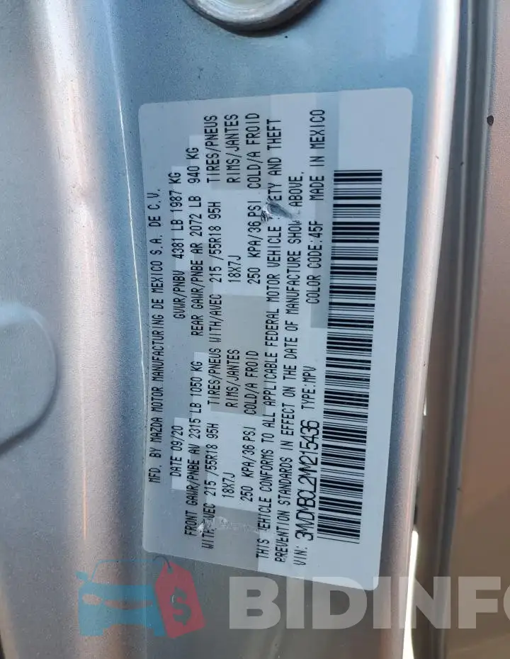3MVDMBCL2MM215436 Photo# 12