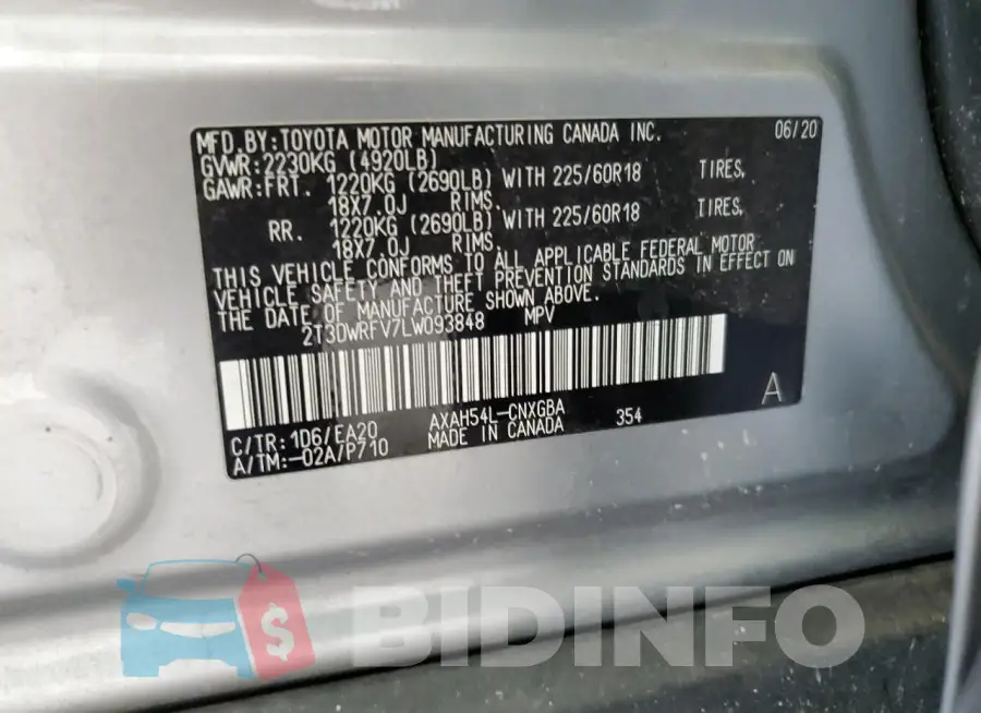 2T3DWRFV7LW093848 Photo# 13