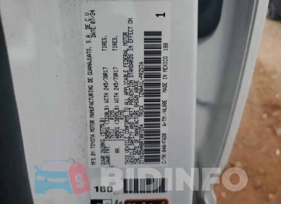 3TYKD5HN8RT007254 Photo# 12
